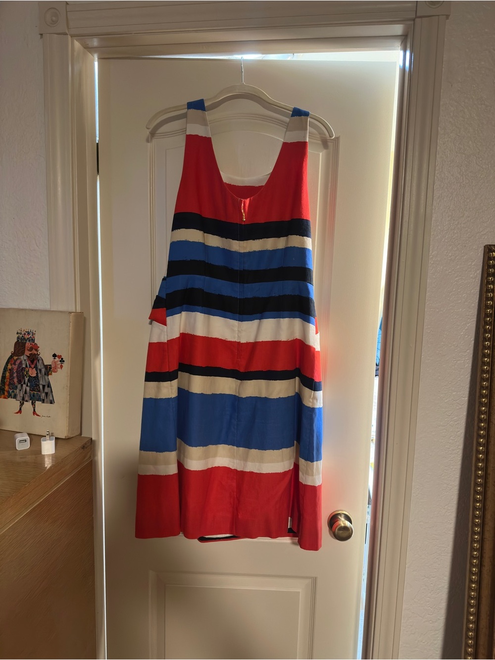 kate spade red, white, tan & blue dress - Picture 4 of 7